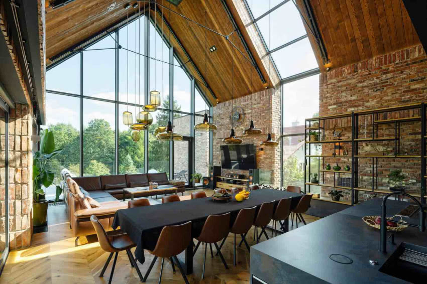 Przykładem nowoczesnego stylu loftowego może być...