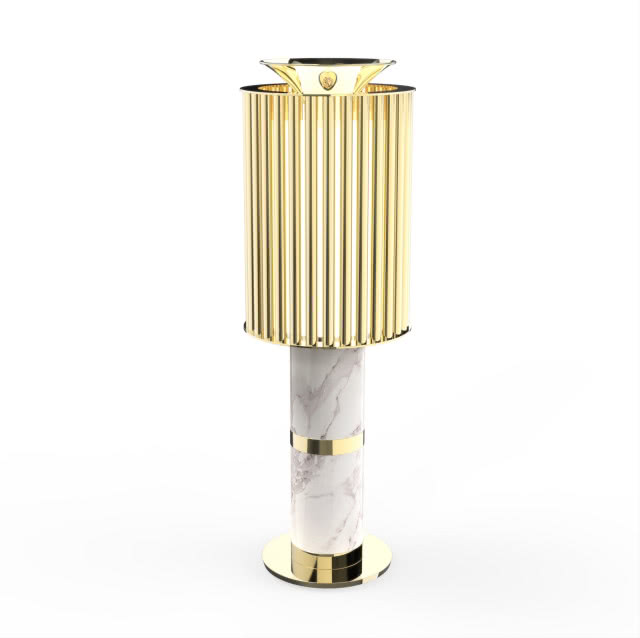 lampa stołowa klosz mosiądz