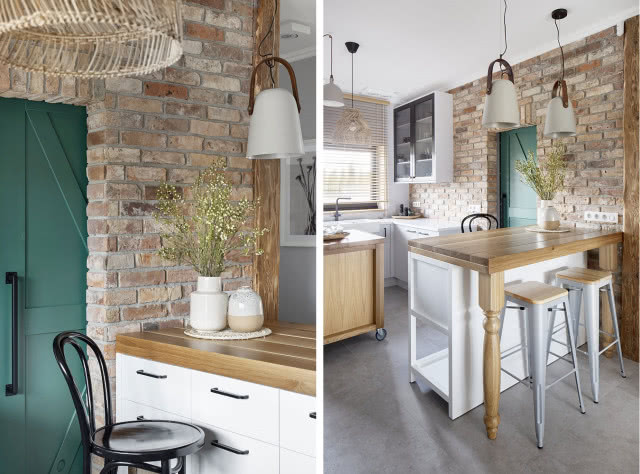 Industrialna kuchnia z wyspą