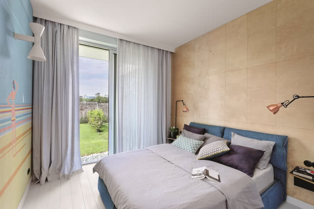 Sypialnia w domu na wydmach