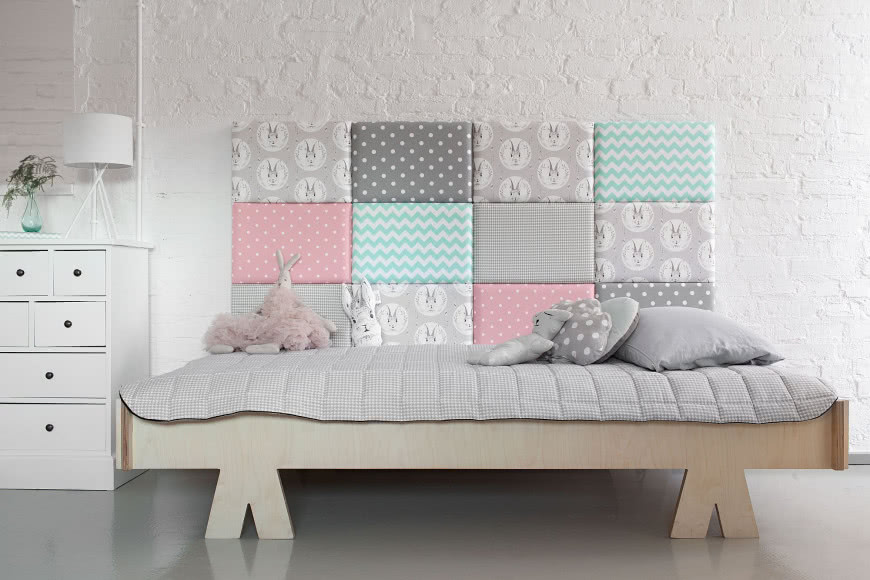 Zagłówek modułowy made for bed z motywem króliczka