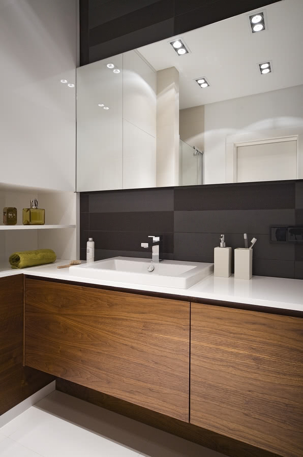 Wykorzystanie w łazience tych samych materiałów...