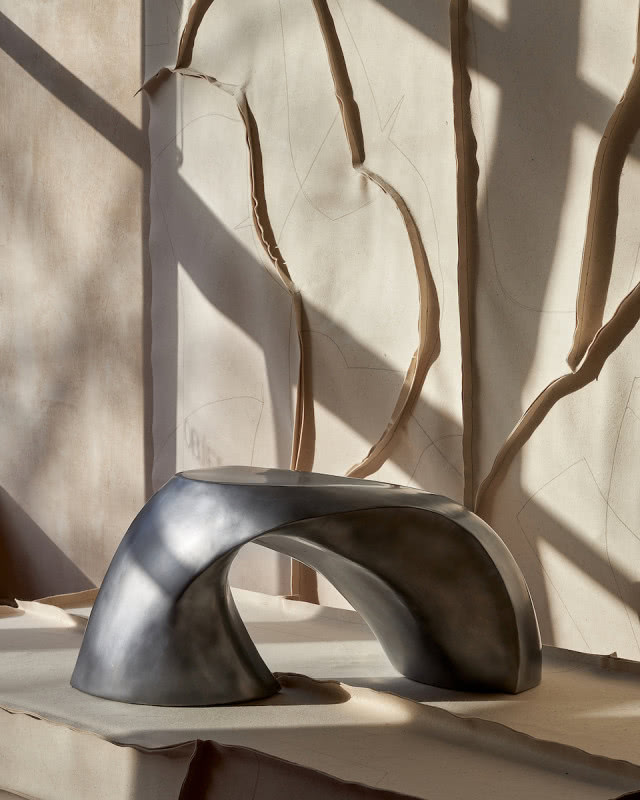 Jan Ankiersztajn, Aluminium Side Table 