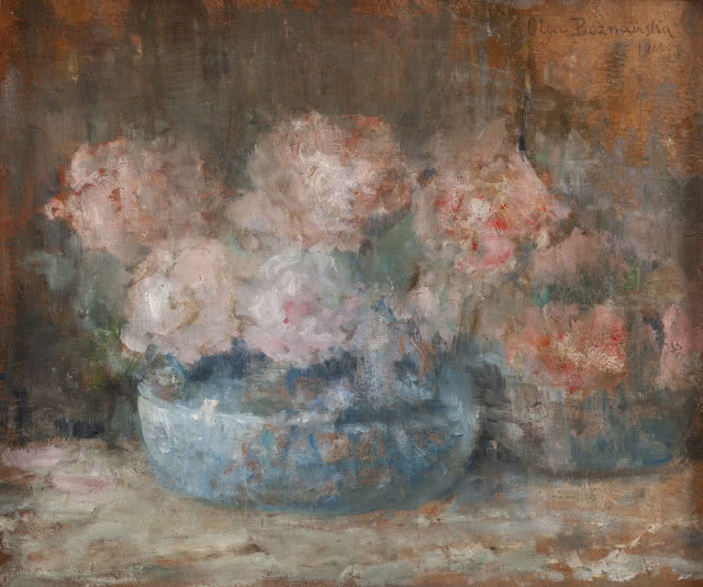 DESA Unicum, Olga Boznanska, Róże w błękitnym wazonie, est. 160000-240000 zł