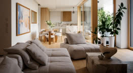 Pochwała minimalizmu. Mieszkanie w apartamentowcu o ażurowej fasadzie