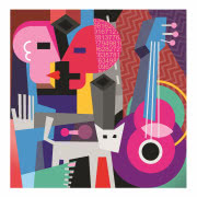 Abstrakcyjny obraz na płótnie Taniec