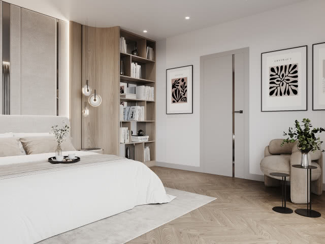 Malowane drzwi DRE Vetro E w kolorze kaszmir