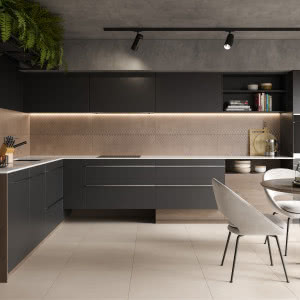 Czarna kuchnia - jak dobrać blaty, podłogę i dodatki?