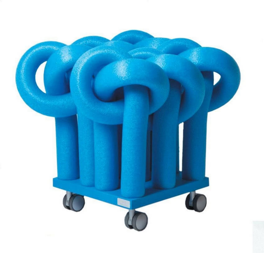 Krzesło makaronowe z otulin ciepłowniczych,...