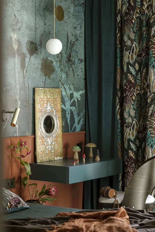 Orientalna tapeta do sypialni