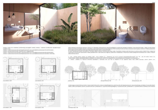 Wyróżnienie III stopnia nagroda wnętrze łazienki M. Ciebień i P. Białas