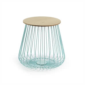 Stolik kawowy Tonie 44x44 cm zielony, 9design, 319 zł