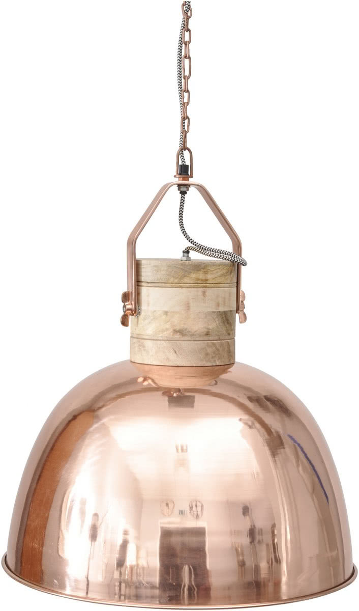 Miedziana lampa sufitowa Merle, Libra