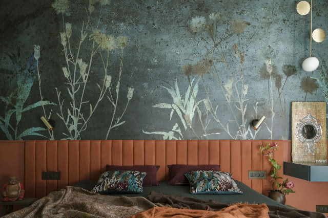 Orientalna tapeta do sypialni