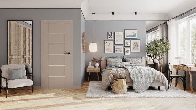 Drzwi DRE Aurio 0 w odcieniu kaszmir mat 