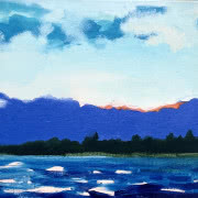 Tomasz Prymon, „Przepływy”, olej na...