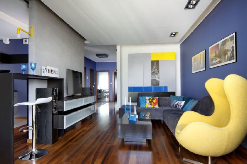 Przestrzeń dzienna zorganizowana została tak, by...