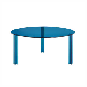 STÓŁ 
Z KRYSZTAŁOWEGO SZKŁA  X-T, projekt Piero Lissoni, Glas Italia