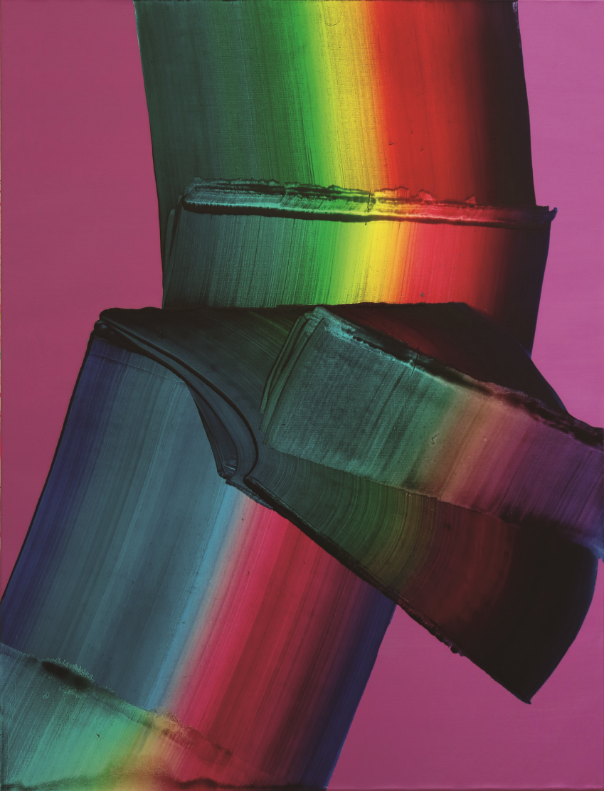 Tomasz Prymon, „Przepływy”, olej na...