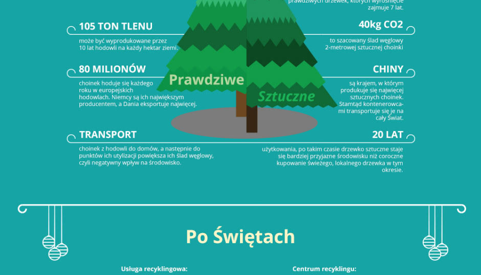 Życie choinek przed świętami i po nich 