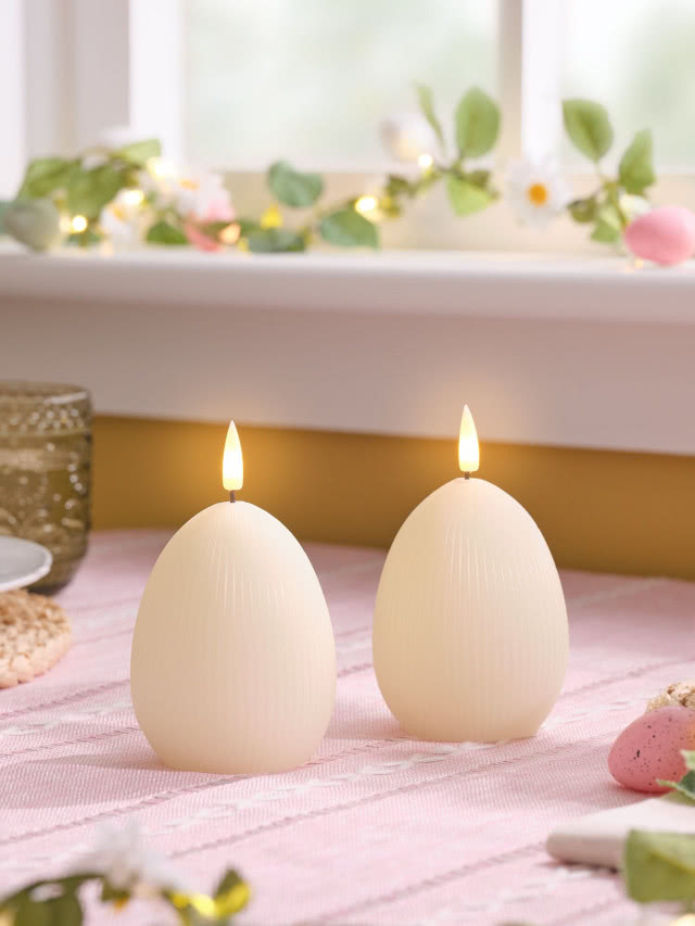 świece w kształcie jajek