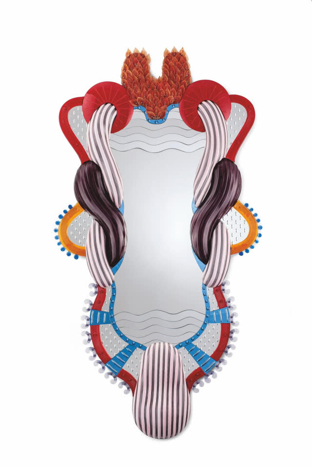 lustro kolorowe szkło murano