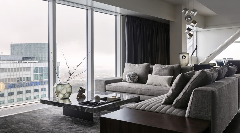 Luksusowy apartament na 46. piętrze wieżowca! Widać z niego panoramę stolicy!