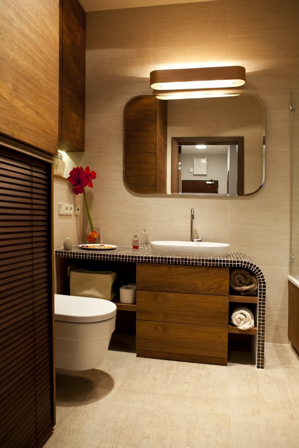 Zaokrąglenia mebli łazienkowych nawiązują do...