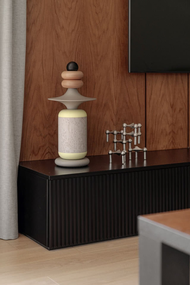 aranżacja domu fornir na ścianach