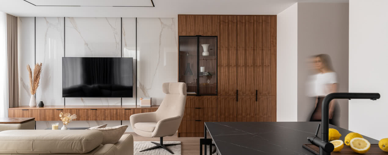 100-metrowy apartament na gdańskim Garnizonie. Ma 40-metrowy salon!