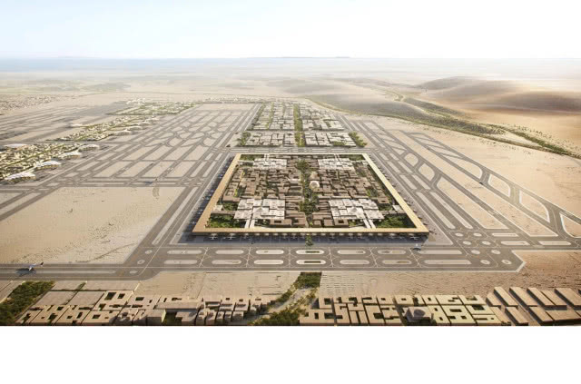 widok na lotnisko z góry