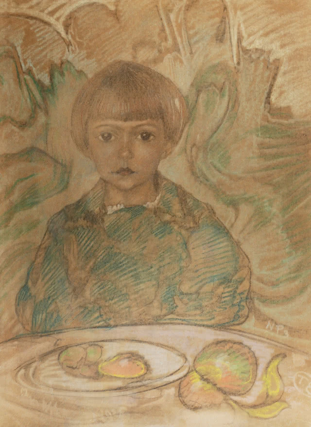 Stanisław Ignacy
Witkiewicz – Witkacy, „Dziecko przy stole”,
1925, pastel, papier; 64,7 x 46,8 cm (w świetle
oprawy), Rempex, aukcja 26 września 2012,
cena wywoławacza 30 000 zł