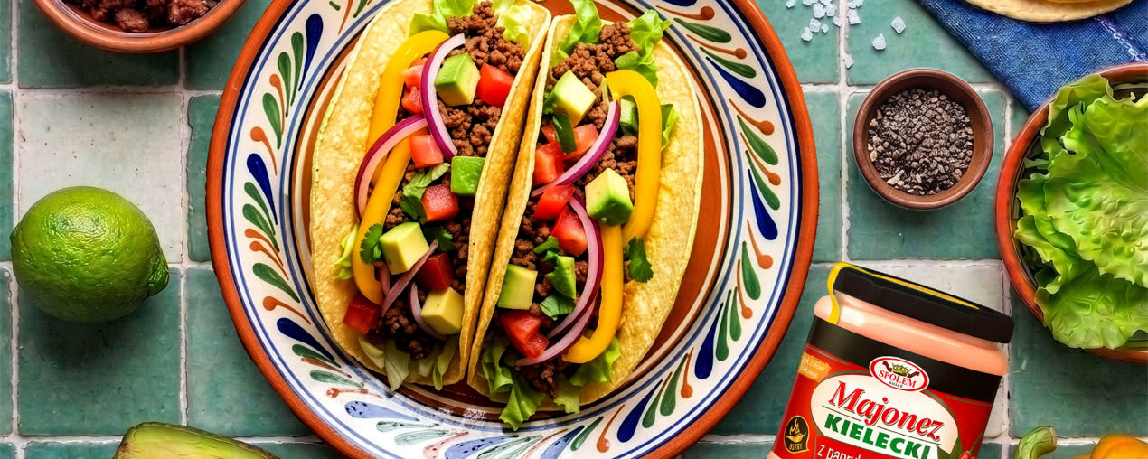 Tacos z wołowiną i świeżą salsą
