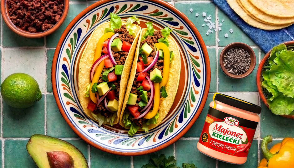 Tacos z wołowiną i świeżą salsą