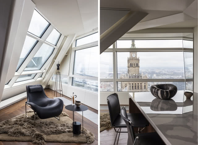 Mieszkanie na Złotej 44 widok z okna