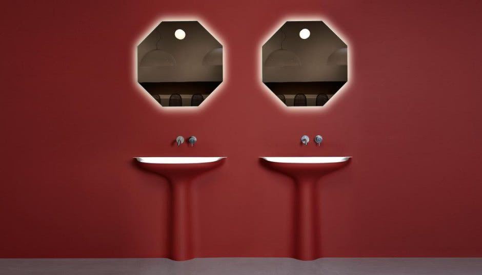 „Znikająca” umywalka Calice marki Antonio Lupi