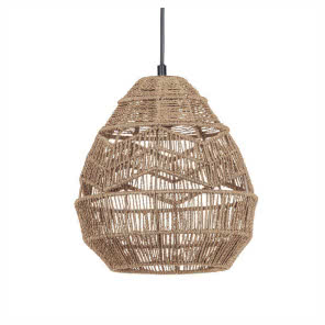 LAMPA WISZĄCA ADELAIDE PLECIONA NATURALNA ŚR. 25 cm, WOOOD, 9design.pl