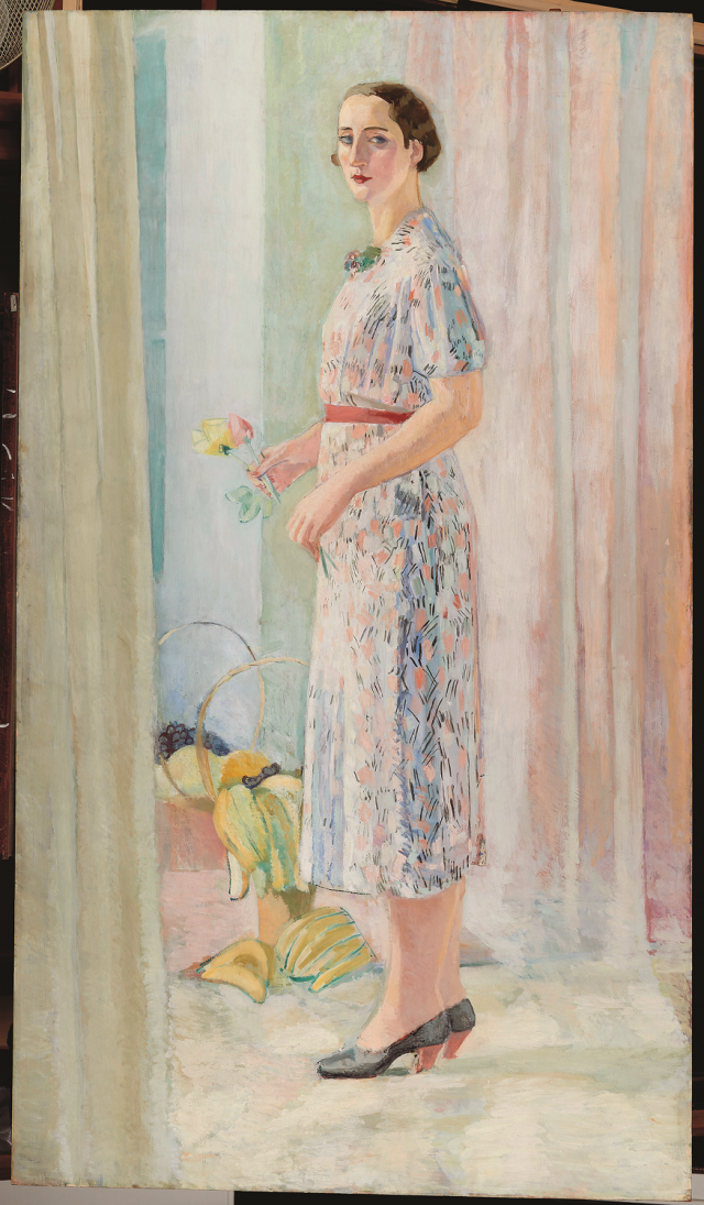 Xawery Dunikowski, „Portret kobiety z bananami”, ok.193, olej, deska
Muzeum Rzeźby im. Xawerego Dunikowskiego w Królikarni, oddział Muzeum
Narodowego w Warszawie, fot. Piotr Ligier / Muzeum Narodowe w Warszawie.
