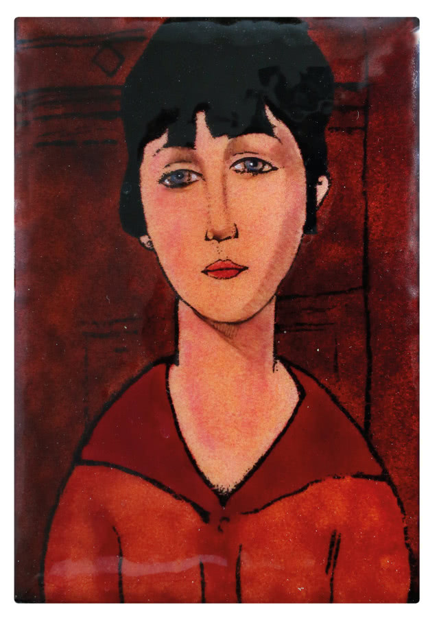 Obraz Modiglianiego wypalany w piecu