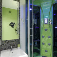 Mieszkanie z fototapetą w salonie