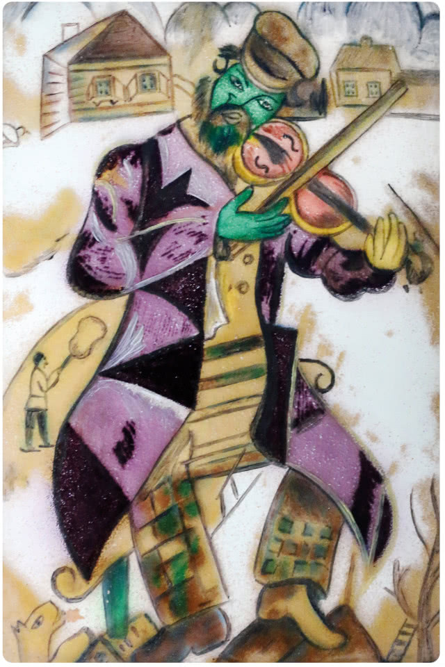 Obraz Chagala wypalany w piecu