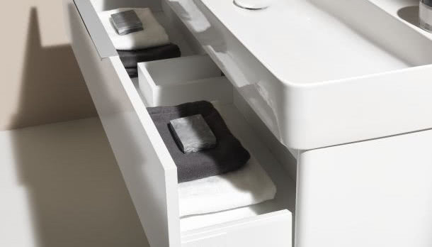 Umywalka Laufen VAL 95 cm z dwoma otworami na baterie