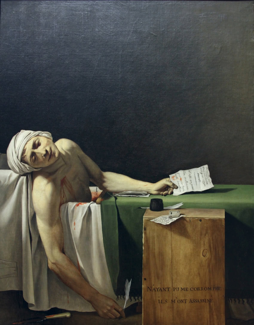 Jacques-Louis David, "Śmierć Marata"