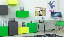 Gra kształtów i kolorów - meble modułowe TETREES