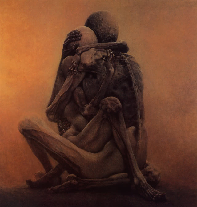 Zdzisław Beksiński, Obraz bez tytułu, 1984, (copyrights Muzeum Historyczne w Sanoku).
