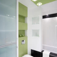 Mieszkanie z fototapetą w salonie