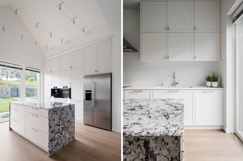 W kuchni lodówka wolnostojąca, płyta indukcyjna...