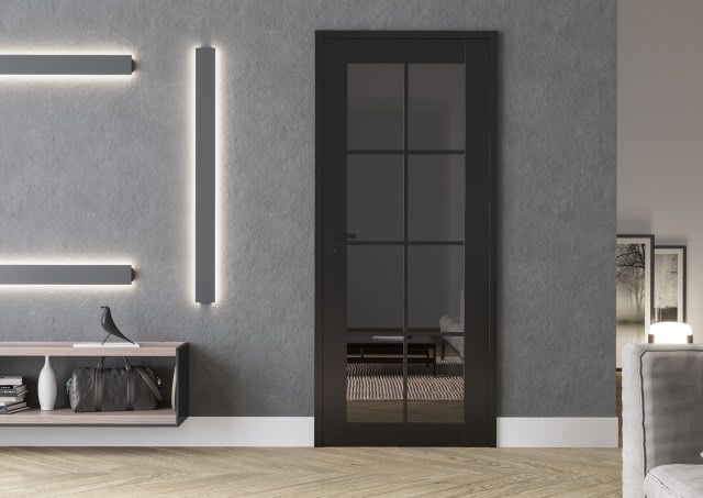 Skrzydło ramowe bezprzylgowe Loft 20 - czarny mat Voster