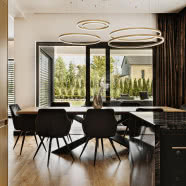 Granit, czerń i drewno. Dom w Katowicach, w którym przeciwieństwa tworzą harmonię