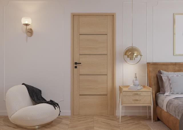 Skrzydło ramowe bezprzylgowe Mobi - Dąb piaskowy  Voster